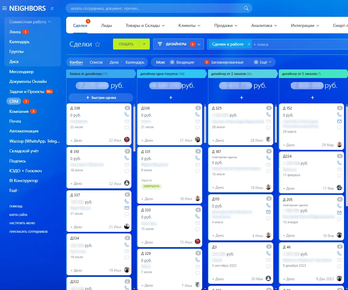 Внедрение CRM: ключ к оптимизации процессов в компании Neighbors