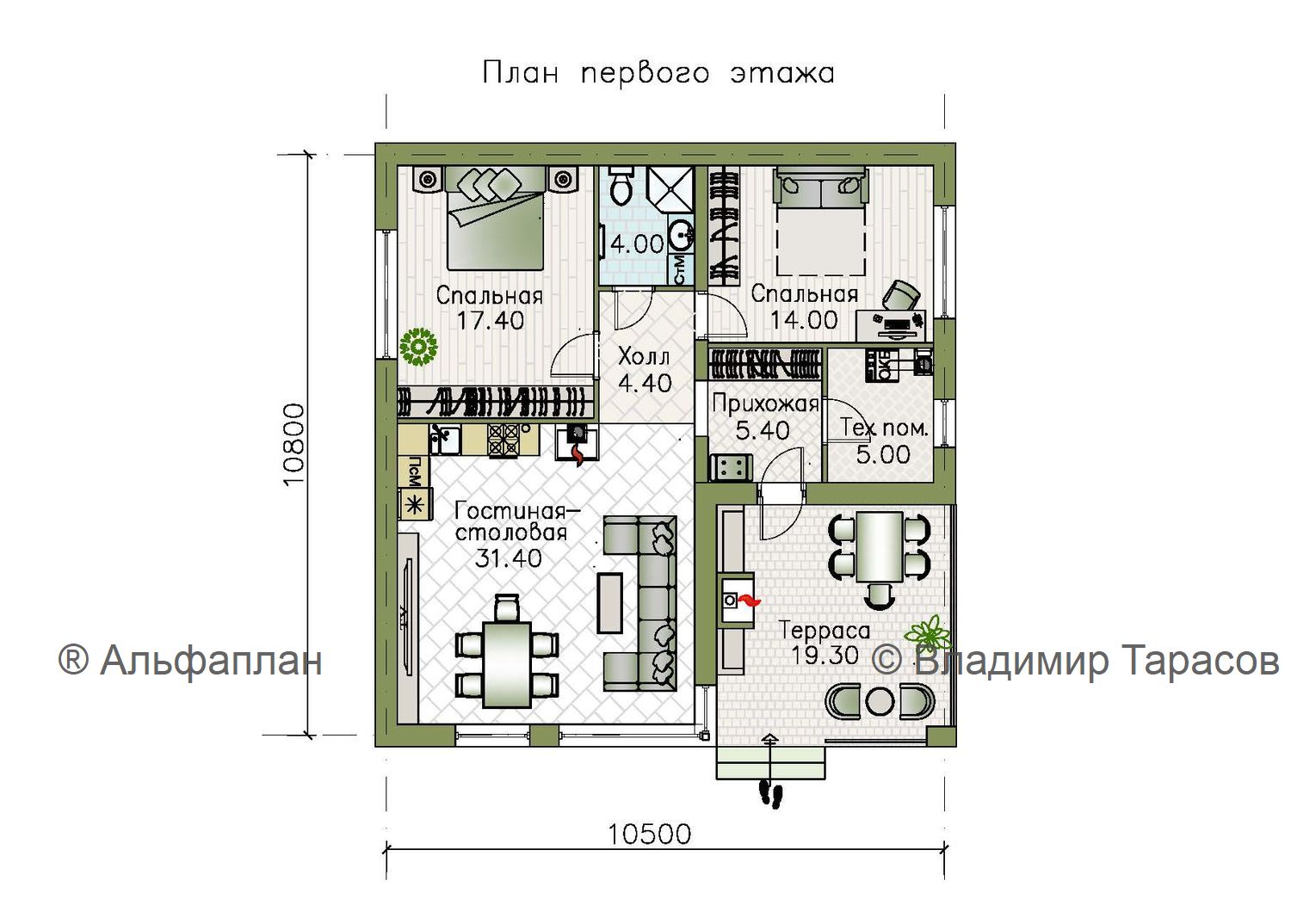 Альфаплан разработал 3 новых проекта одноэтажных домов с плоской кровлей