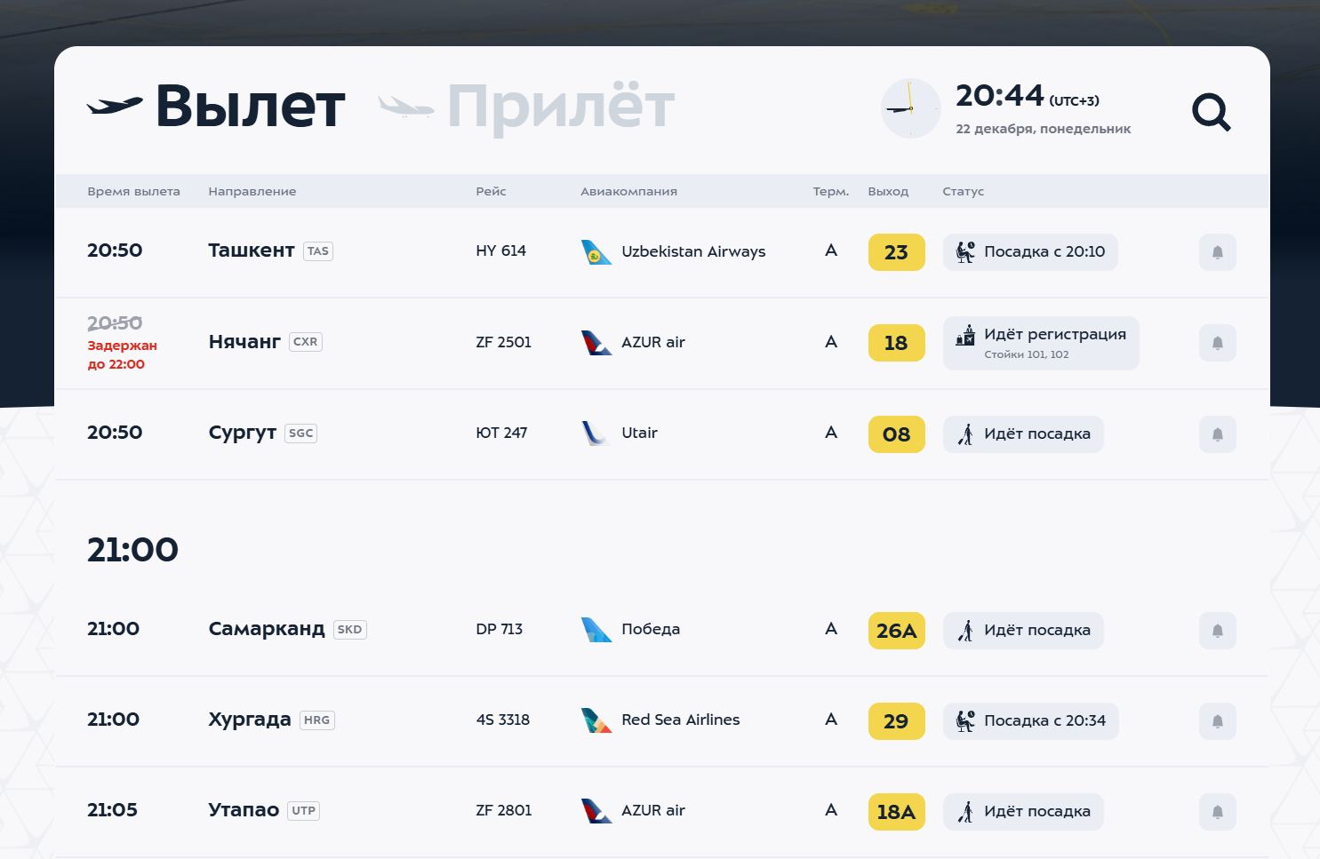 Быстрый доступ к основным функциям сайта, пример