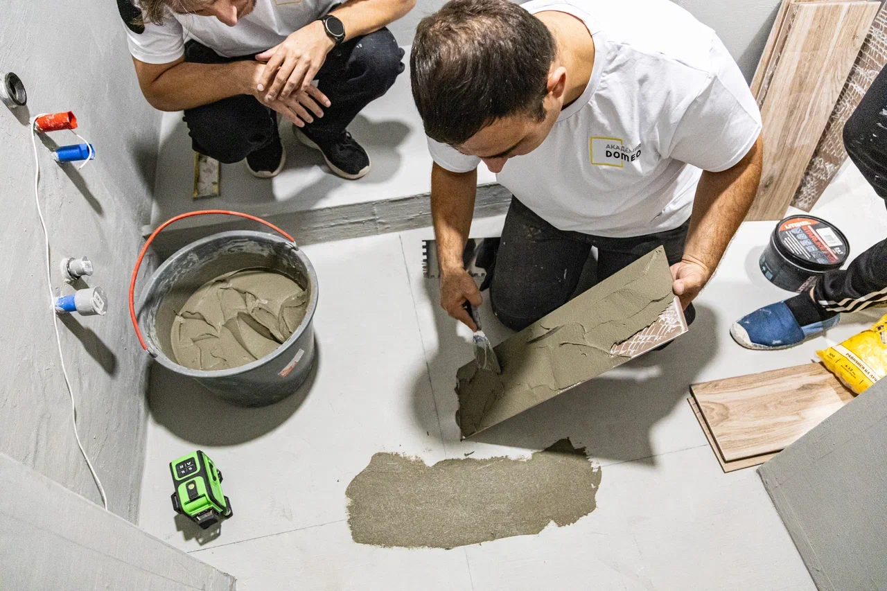 Фото во время процесса ремонта Domeo