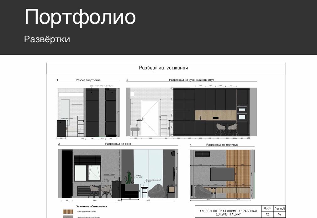 Портфолио дизайнера интерьера: оформление, ошибки и успешные примеры