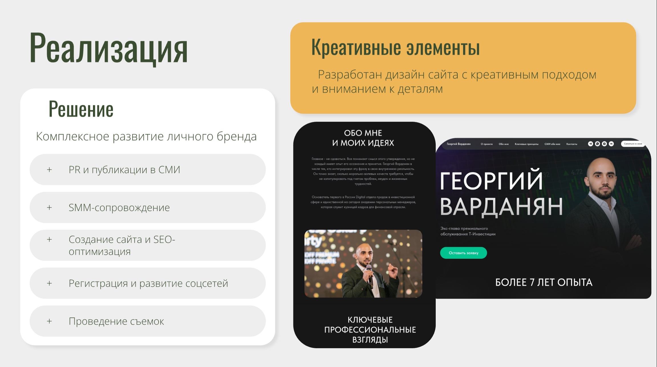 Комплексное продвижение личного бренда эксперта по инвестициям