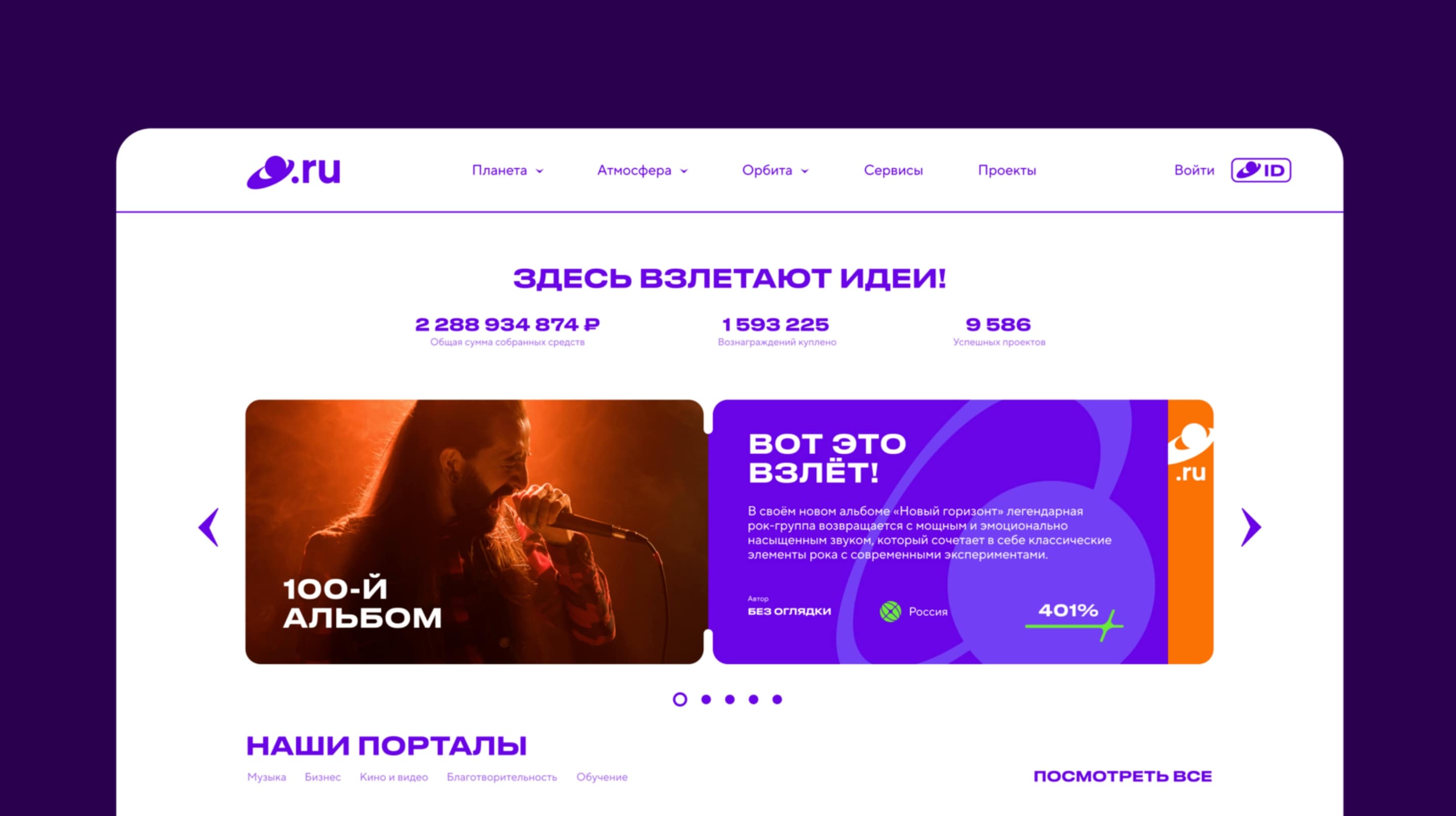 Ребрендинг экосистемы платформы краундфандинга Planeta.ru