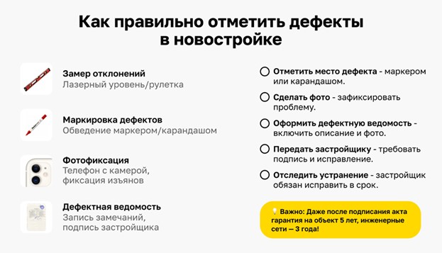 Обнаружение дефектов в новостройке-чек-лист