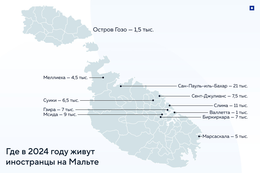 карта Мальты