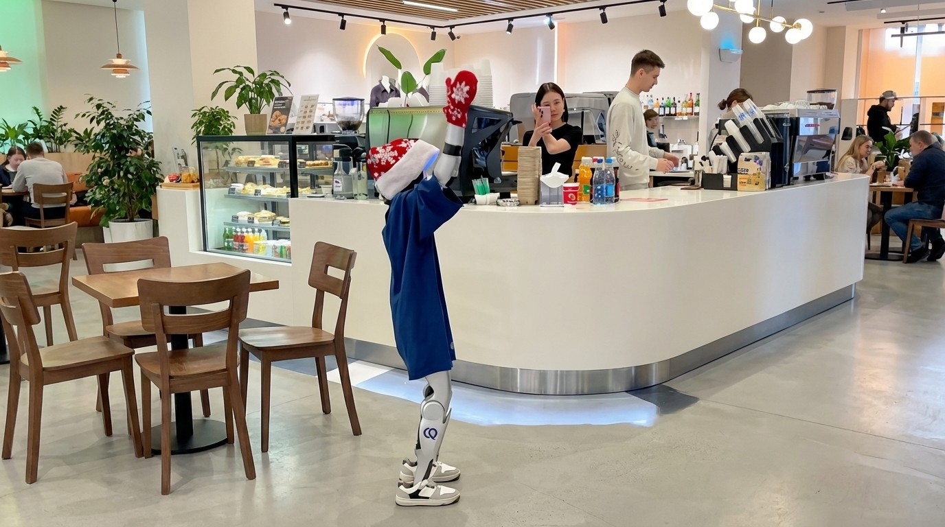 Qubot и «МЕГА Химки» провели выходные с гуманоидом