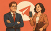 журналист берёт интервью у Telegram-предпринимателя