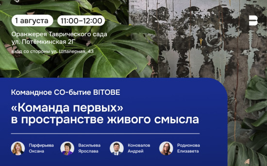 Командное Со-бытие в Оранжерее