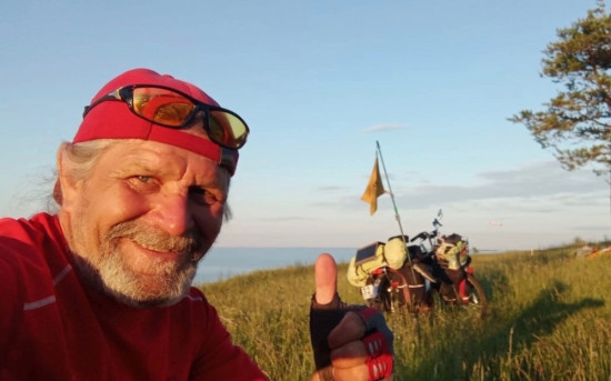 Велопутешественник Андрей Козлов
