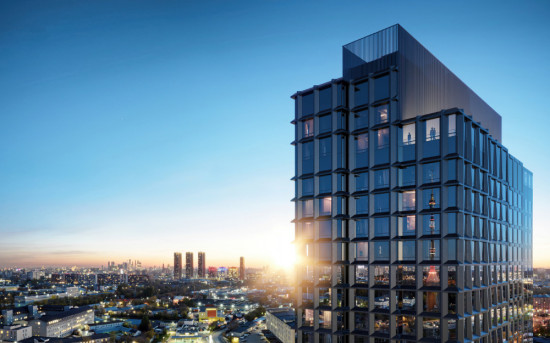 Квартал небоскребов Upside Towers на северо-востоке Москвы