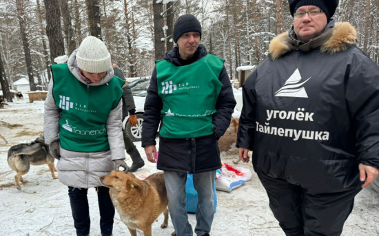 Сотрудники "Разреза Тайлепский" и питомцы приюта для бездомных животных