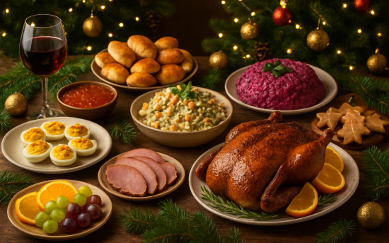 Минимальная стоимость новогоднего стола в РФ в 2025 году выросла на 10%