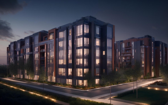 город, здания