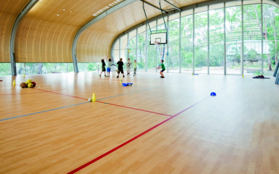 В состав модульного спортивного комплекса входит спортивный зал для занятий мини-футболом, баскетболом, волейболом, а также единоборствами и гимнастикой