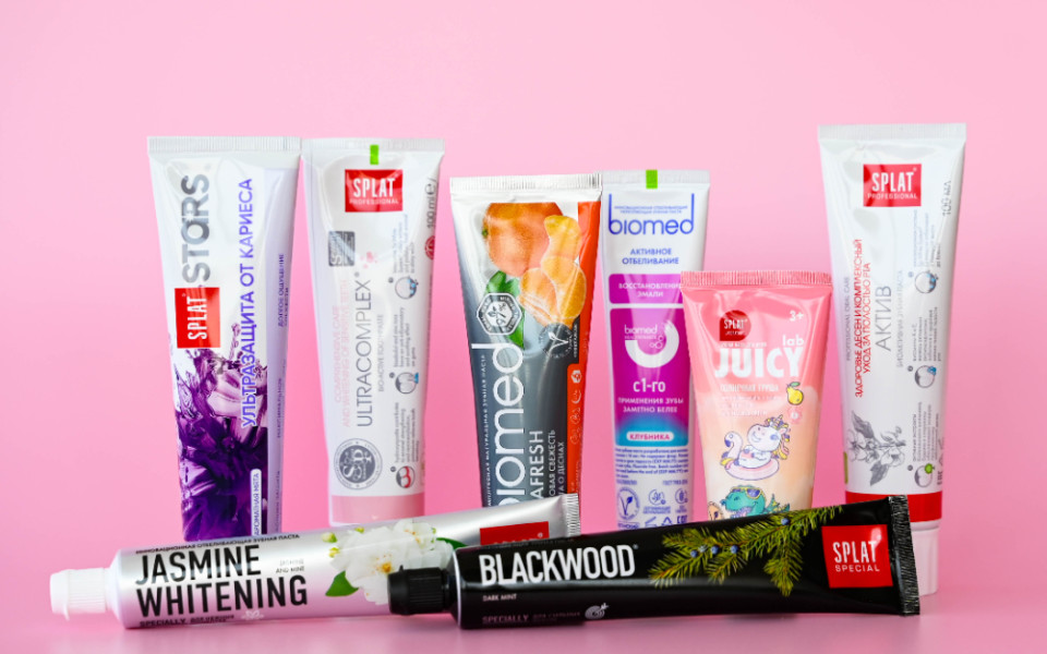 Зубные пасты различных брендов