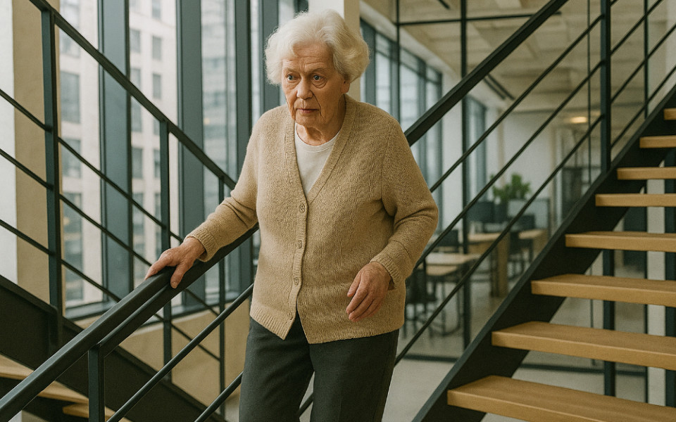 Как лестницы влияют на колени пожилых людей