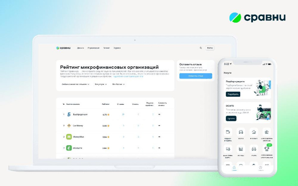 «Сравни» запустил рейтинг микрофинансовых организаций