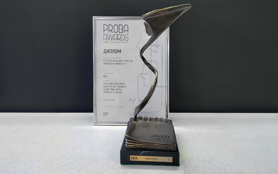 Компания «Электрорешения» (бренд EKF) победила в премии PROBA Awards 2025