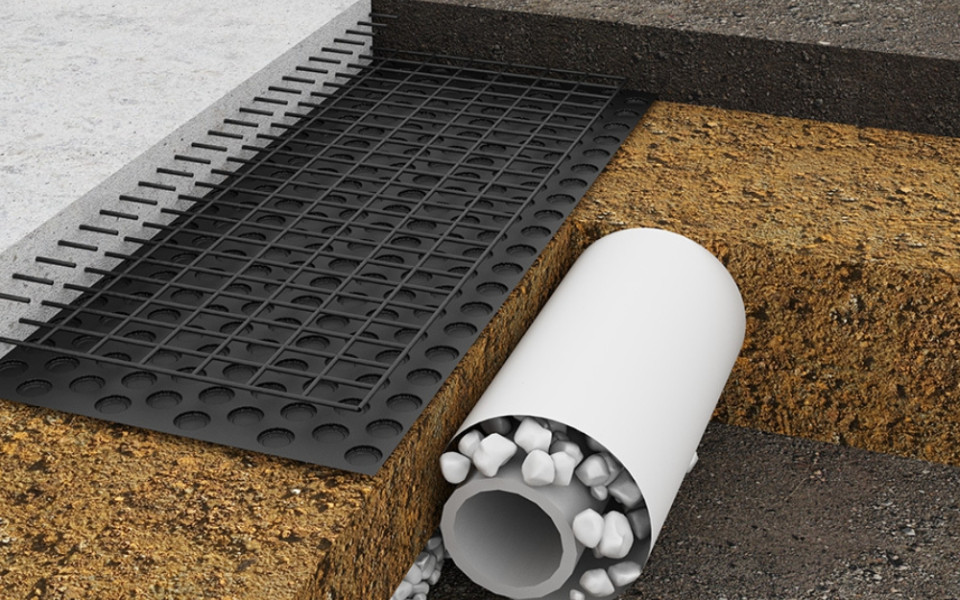 Укладка фундамента